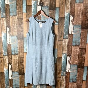 Ann Taylor Light Blue Sleeveless wool Midi Dress